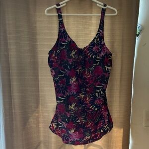 L.L. Bean Women's Purple One Piece Swimsuit